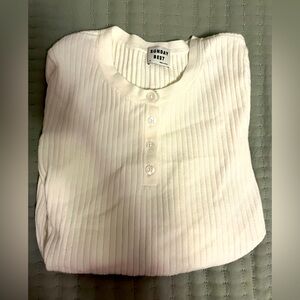 Sunday Best Ribbed Long Sleeve Crop top size M